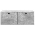 vidaXL Meuble TV mural 78 5 x 41 x 30 cm Gris béton Bois d'ingénierie
