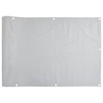 vidaXL Écran d'intimité de balcon gris 400x90 cm PVC