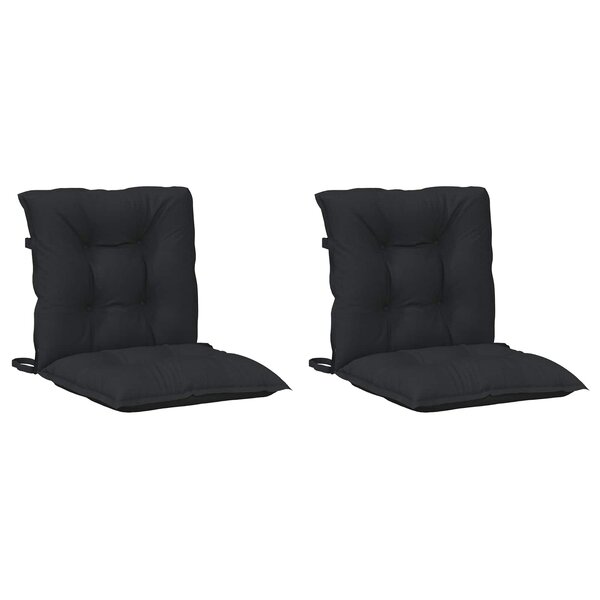 vidaXL Ensemble de coussins pour chaise à dossier bas 2 pc Polyester