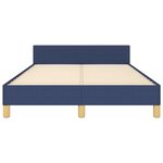 vidaXL Cadre de lit sans matelas bleu 120x200 cm tissu