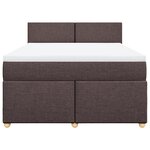 vidaXL Sommier à lattes de lit avec matelas Marron foncé 140x200 cm