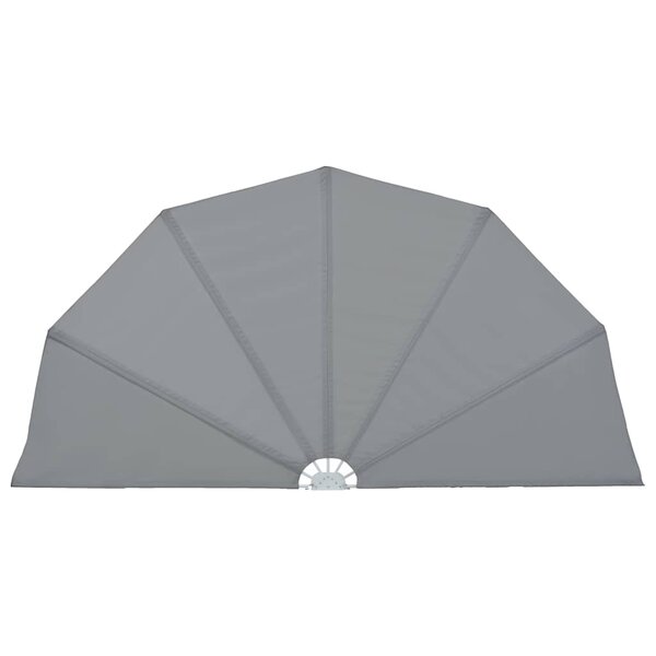 vidaXL Auvent latéral pliable de terrasse Gris 200 cm