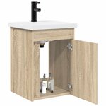 vidaXL Meuble de salle de bain avec robinet Chêne Sonoma