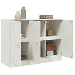 vidaXL Buffet blanc 99x39x73 cm acier