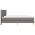 vidaXL Cadre de lit avec matelas Taupe 200 x 200 cm Tissu