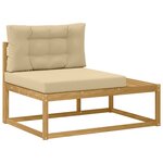 vidaXL Ensemble de canapés d'extérieur Polyester Blanc