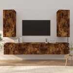 vidaXL Ensemble de meubles TV 6 Pièces Chêne fumé Bois d'ingénierie