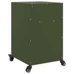 vidaXL Table de chevet vert olive 36x39x59 cm acier