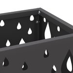 vidaXL Porte-parapluies Noir Métal Moyen Motif Porte-parapluies noir