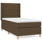 vidaXL Sommier à lattes de lit avec matelas Marron foncé 90x190 cm