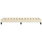 vidaXL Sommier à ressorts de lit Crème 100x200 cm Similicuir