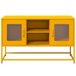 vidaXL Meuble TV jaune moutarde 100 5x39x60 5 cm acier