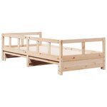 vidaXL Lit de jour sans matelas 90x200 cm bois de pin massif
