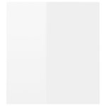 vidaXL Meuble TV avec lumières LED blanc brillant 120x35x40 cm