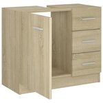 vidaXL Armoire d'évier Chêne sonoma 63x30x54 cm Bois d'ingénierie