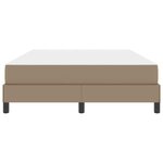 vidaXL Cadre de lit avec matelas Cappuccino 140 x 200 cm tissu
