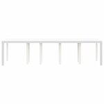vidaXL Table de jardin pour repas Blanc 300 x 100 x 73 cm polyrotin