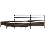 vidaXL Cadre de lit sans matelas chêne marron 200x200 cm