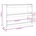 vidaXL Bibliothèque/Séparateur de pièce chêne fumé 100x30x72 cm