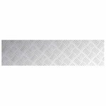 vidaXL Plaques à damier 4 Pièces Argent 80 x 20 cm Aluminium