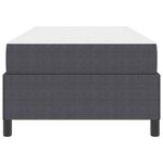 vidaXL Cadre de lit avec matelas Gris foncé 80 x 200 cm tissu