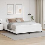 vidaXL Cadre de lit avec matelas Blanc 180 x 200 cm Faux cuir