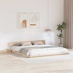 vidaXL Cadre de lit Marron 200 x 200 cm bois