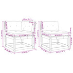 vidaXL Salon de jardin 5 Pièces avec coussins bois de pin massif