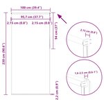 vidaXL Store enrouleur occultant rouge largeur du tissu 95 7 cm