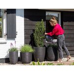 Capi Jardinière Nature Rib 35x34 cm noir KBLR932