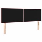 vidaXL Tête de lit LED avec boutons en cristal  capitonnée  rose  80 cm  en velours