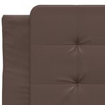 vidaXL Lit avec matelas marron 90x190 cm similicuir
