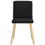 vidaXL Chaises à manger lot de 4 noir tissu