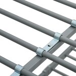 vidaXL Cadre de lit superposé sans matelas gris 140x200 cm/90x200 cm