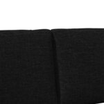 vidaXL Tête de lit capitonnée Noir 150 cm Pin massif