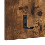 vidaXL Porte-manteau mural avec étagère Chêne fumé 90 x 40 x 10 cm