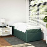 vidaXL Sommier à lattes de lit avec matelas Vert foncé 90x200 cm