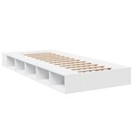 vidaXL Cadre de lit blanc 75x190 cm bois d'ingénierie