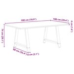 vidaXL Table à manger marron clair bois de chêne massif rectangulaire
