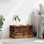 vidaXL Boîte de Rangement avec stockage Bois ancien 60 x 35 x 35 cm