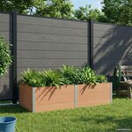 vidaXL Jardinière surélevée Marron 200 x 100 x 54 cm WPC et Aluminium