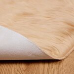 vidaXL Tapis en Peau de Mouton Synthétique Beige 80 x 80 cm Polyester