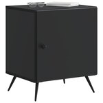 vidaXL Cabinet de chevet Noir 43 x 34 5 x 50 cm Bois d'ingénierie