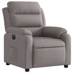 vidaXL Fauteuil inclinable électrique Taupe Tissu