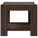 vidaXL Table basse avec LED chêne marron 53x53x45 cm bois d'ingénierie