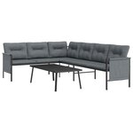 vidaXL Salon de jardin 2 Pièces anthracite acier