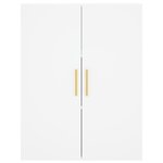 vidaXL Buffet haut Blanc 69 5x34x180 cm Bois d'ingénierie