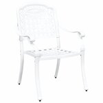 vidaXL Chaise de jardin 2 Pièces Blanc 55 x 56 5 x 91cm Aluminium