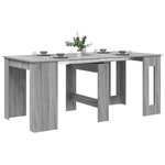 vidaXL Table à dîner 180 x 85 x 75 cm Bois d'ingénierie Sonoma gris