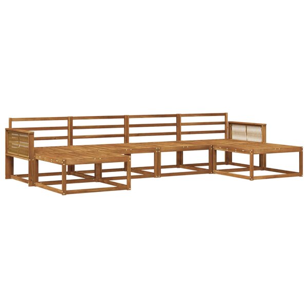 vidaXL Ensemble de canapés d'extérieur 6 pc Naturel